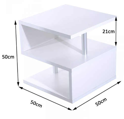 Bílý konferenční stolek 50 x 50 cm