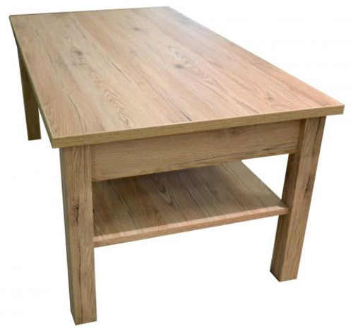 Jednoduchý obdélníkový dřevěný konferenční stolek