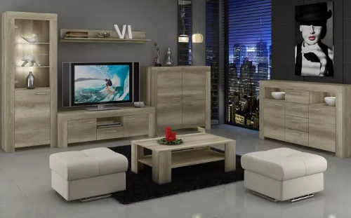 Obývací stěna Sky s TV stolkem a dvěma komodami