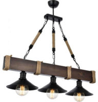 Stropní závěsná lampa dřevěný lustr Beacon