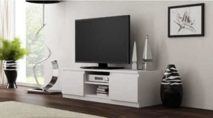 Moderní TV stolek v bílém provedení