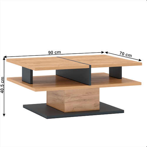 dřevěný zajímavý konferenční stolek