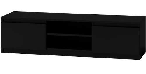 Jednoduchý černý stolek pod televizi