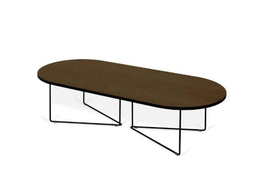 stolek v kombinaci dřevo a kov
