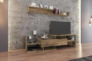 Menší obývací stěna s televizním stolkem v moderním dekoru