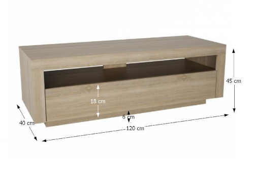 dřevěný moderní tv stolek