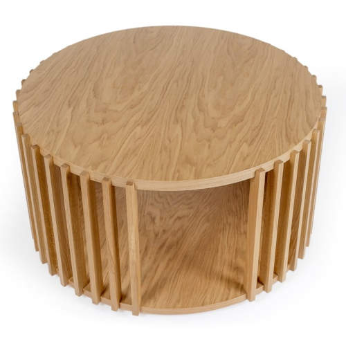 Kulatý konferenční stolek dřevo masiv