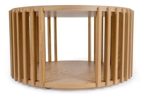 Kulatý konferenční stolek z dubového dřeva